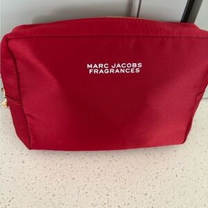 Marc Jacobs Fragrances Bag Red Makeup Bag L 10 1/2in W 2 1/2 In H 7in NWOT